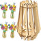 Vaso in Legno Artigianale per Fiori Lego, Vaso Puzzle Decorativo per Composizioni di Rose, Tulipani, Girasoli e Fiori di Ciliegio, Perfetto per Bouquet Lego