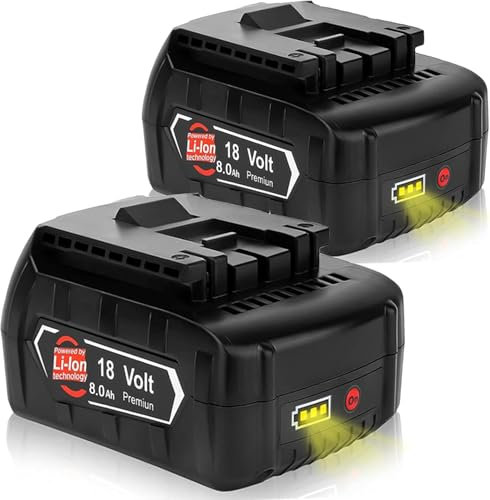Lot de 2 Batteries de Rechange 6000 mAh 18 V pour BAT618G BAT609 BAT609G BAT619 BAT618 BAT610G BAT610 BAT612 BAT622 Bosch 18 V