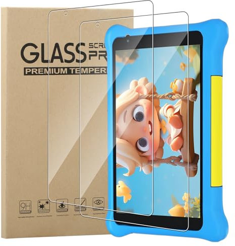 MEMELOKA Verre Trempé pour Hotlight TK707/Yicty YTYTK707 Tablette Enfants 7 Pouces, 2 Pièces 9H Dureté [Anti-Rayures][Sans Bulles][Haute Définition] Protection Écran