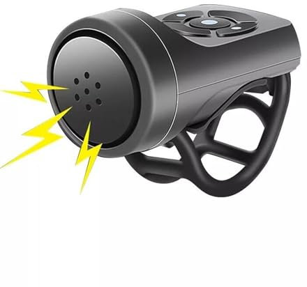 BODYA Bocina eléctrica impermeable para bicicleta, ABS, recargable, USB, para ciclismo, bicicleta, accesorios para bicicleta MTB, color negro