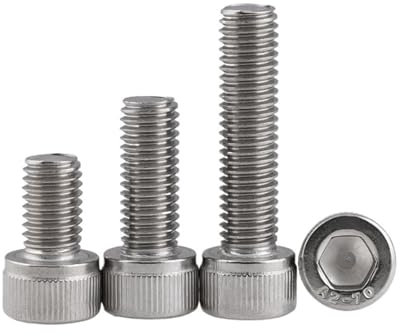 AQXYWAZQ Zoll-Innensechskantschraube mit Rundkopf, Edelstahl 304, amerikanische Zylinderkopfschraube mit Innensechskant, DIN912, 1/4-20, 3/8-16, 5 Stück(3/8)