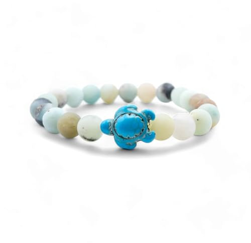 aninu Perlen Armband mit Schildkröte u Live Tracking + App - Ocean Freundschaftsarmband für Damen u Herren, Schildkröten Friendship Bracelet als Geschenke für Frauen u Männer (Planet)
