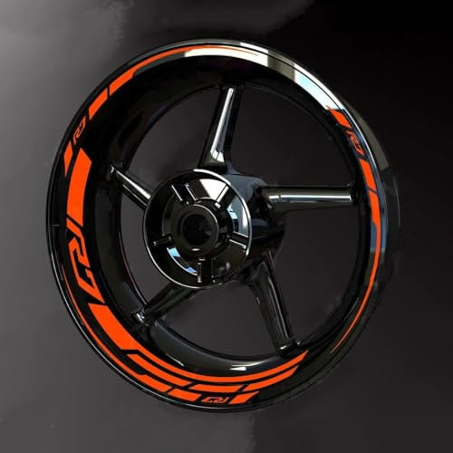 SYMWBD Adesivi per Cerchioni Adesivi per Cerchi Moto, Strisce Riflettenti per Yamaha YZF-R7, YZF R7, YZFR7 Adesivo per mozzo Ruota(Colore 11)