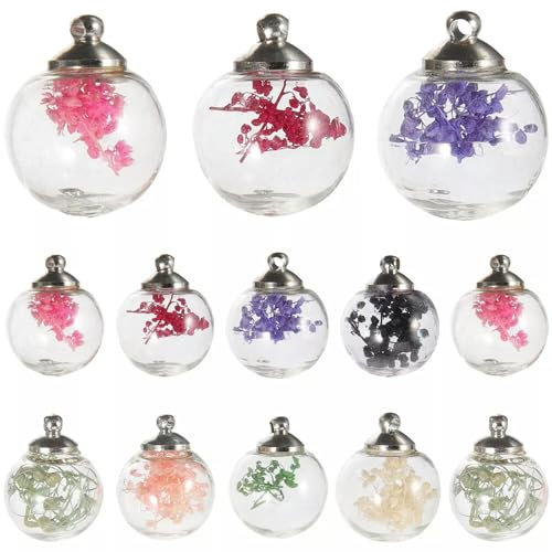 Lot de 20 Boules de Fleurs séchées à Faire soi-même, décoration Suspendue