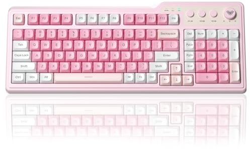 Aula F3099 Keyboard (White & Pink)
