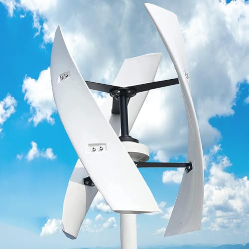 DHMYYXGS Turbinas Eólicas 220v,6000W Turbina Vertical,Generador Turbinas Eólicas Verticales,Levitacion Magnetica Aerogenerador,Generador Imán Permanente Trifásico,con Controlador 5000W-48V