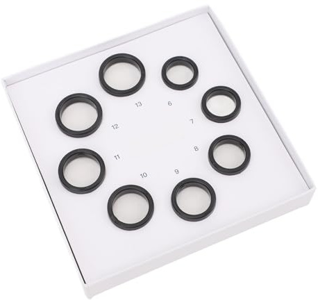 Asixxsix Intelligentes Ringgrößen-Set, 8-teilig mit Größenbereich 6 Bis 13 für Genaue Passform und Komfort