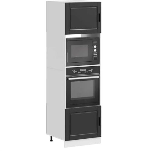 KTHLBRH Armoires de four classiques avec grand compartiment pour four et micro-ondes - Matériau en bois d'ingénierie stable et durable, pieds réglables, design compact