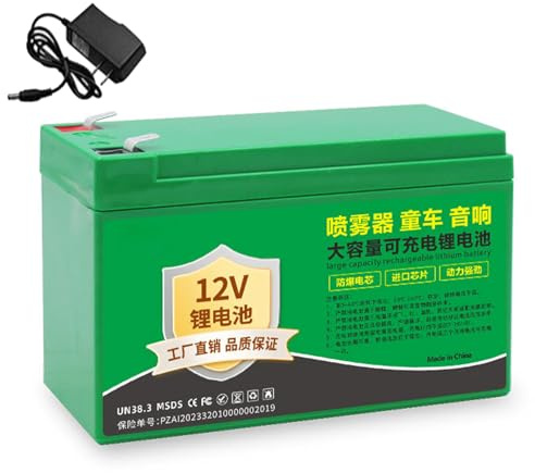 JCXYL EV 12V 10Ah 15Ah 20Ah Rechargeable Lithium Spare Battery 12 Volt Electric Sprayer Battery for Solar Machine Energy Storage Motor,12V,8Ah