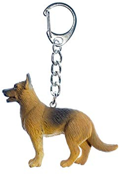 Miniblings Schäferhund Hund Rassehund Schlüsselanhänger - Handmade Modeschmuck I Anhänger Schlüsselring Schlüsselband Keyring - Schäferhund Hund Rassehund