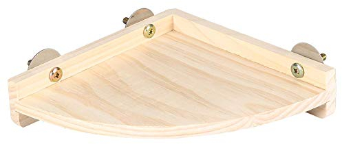 Fächerform Holz Plattform, Käfig Ecke Plattform Rack Rest stehen kleine Haustier Käfig Zubehör für Papagei Hamster Chinchillas Vogel