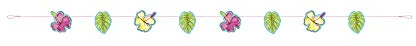 Unique 72699 1,8 m lange Sommer-Ananas und Flamingo-Party-Banner, Rose