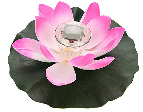 wasserdichte Solar Power Multi-Colored LED Farbe Ändern Lotus Schaum Blume Lampe Outdoor Schwimm Garten Pool Teich Licht MEHRWEG VERPACKUNG socialme-eu(Buntes Rosa)