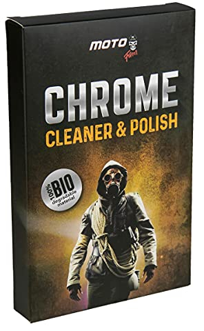 MotoFam Chrome Polish Chrome Cleaner for Cars Metal Cleaner Rust Remover for Metal Exhaust Cleaner Chrome Wheels Cleaner Radiator Rust Cleaner Foamy Steel Wool Sponge Chrome Cleaning Products 50g