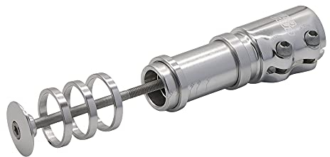 P4B Ahead – Adaptador para vástagos Ahead 1 1/8 en plata/brillo | Safety Level 4 | Incluye 5 Spacer | Ergotec Ahead 3 - Adaptador de potencia para bicicleta y bicicleta eléctrica