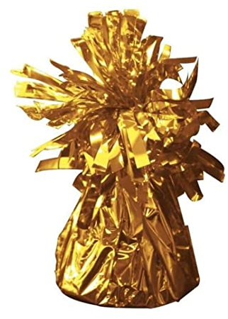 WOOOOZY Ballongewicht Folienfransen für Heliumballons/Folienballons, Gold