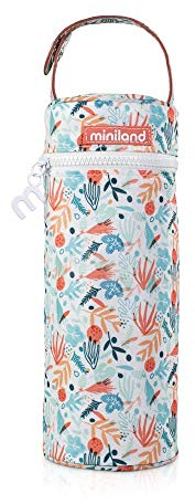 Miniland Thermibag 350ml. Funda isotérmica con asa para Colgar y Transportar fácilmente. Ideal para biberones o termos. Colección Mediterranean.
