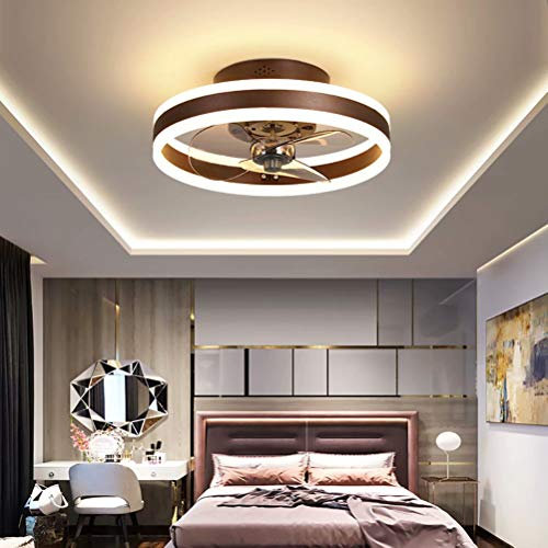SXGDX Ventilador de Techo con Luz Lámpara LED 160W Ventilador Invisible App Control con Mando a Distancia Luz Regulable Luz Fría/Neutra/Cálida Decoración de Interiores Plafón de Techo lluminación