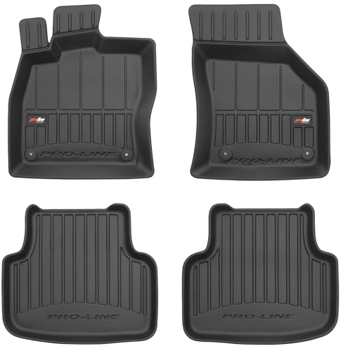 MOTOS Gummimatten Auto Fussmatte passend für Skoda Octavia III 2012-2020 Verbessern Sie Ihren Reisekomfort mit Antirutschmatte Auto 3D- Allwetter fußmatten Auto, Schutz vor Verschmutzung