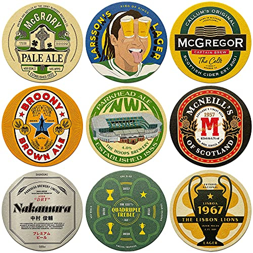 9 tappetini per birra celtica.
