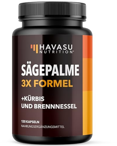 Saw Palmetto Supplement with Stinging Nettle and Pumpkin Seed Extract - Advanced 3X Formula - DHT Blocker Urinary Health and Prostate Support for Mens Health - Vegan, Non-GMO Capsules - 2 Month Supply