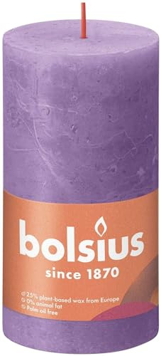 Bolsius Rustikale Blockkerze 130/68 Violett