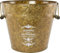 Divas World Antique Brass Planter Tin Pail Antique Brass with Wooden Handle 30cm Garden Flower Herbs Bucket Planter Pots (Tin Pail Antique Brass 30CM)