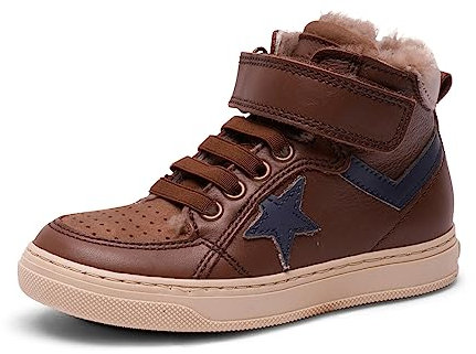 Bisgaard Unisex isak Lamb Sneaker, Brown, 33 EU