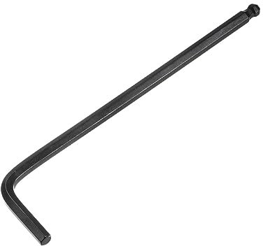sourcing map 5mm Ball End Hex Key Wrench, L Shaped Long Arm CR-V Repairing Tool, Black