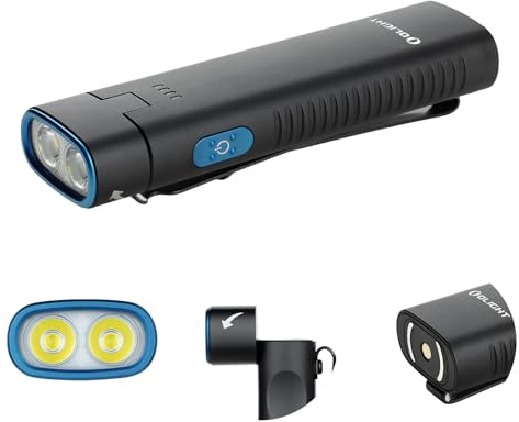OLIGHT Arkflex LED Taschenlampe mit Gelenkkopf,Extrem Helle Taschenlampe 1000 LM mit 6 Modi,Taschenlampe Wiederaufladbar IPX7 Wasserdicht für Outdoor Camping Wandern Notfäll Campen (Schwarz)