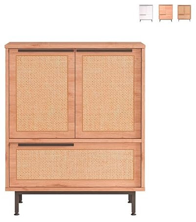 Produce Shop Mehrzweckschrank Küchenschrank 3 Türen Holz 75x36x90cm Thaon - Beige Jute