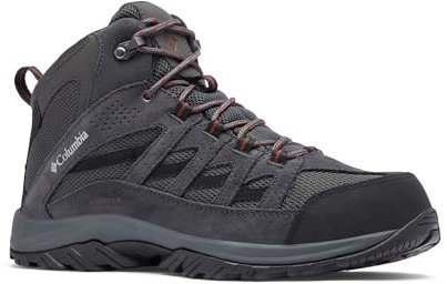 Columbia Crestwood Mid Wp, Scarponi da trekking ed escursionismo impermeabili a vita media Uomo, Dark Grey Deep Rust, 48 EU