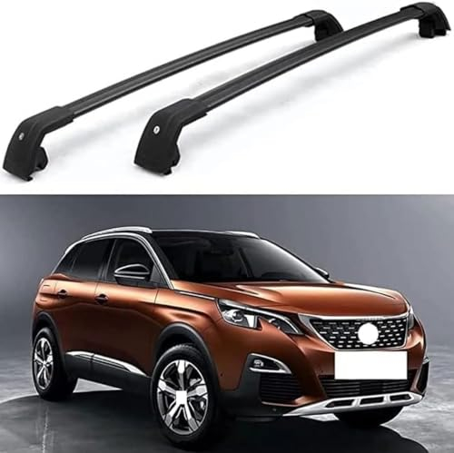 FUNSIE 2 Stück Dachträger für Peugeot 3008 2017-2022, Aluminium Dachgepäckträger Querträger Fahrradträger Dachboxen Gepäckträger