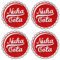 Set di 4 toppe ricamate Nuka Cola con retro termoadesivo termoadesivo