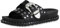 VAN HILL Damen Pantoletten Flach Nieten Trendy Schuhe 214625 Schwarz 39