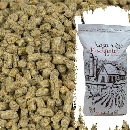 Karner Bio Legehennenfutter Pellets | Vitamin- und Mineralstoffreich | Energiereiches & Staubfreies Alleinfuttermittel für Legehennen (9 kg (1er Pack), 9000, Gramm)