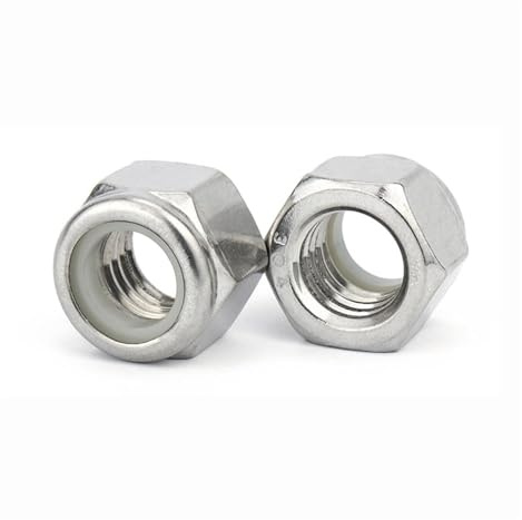 2/5/10/25pcs UNF 10# 1/4 5/16 3/8 7/16 1/2 304 A2-70 Stainless Steel UK US Fine Thread Hex Nylon Insert Lock Nut Self-locking Nylock Locknut(Size:UNF 3/8-24 5Pcs)