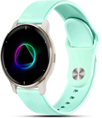 VELULYX Bracelet silicone compatible Garmin Venu Sq/Sq Music/Venu Sq 2/Sq 2 Music, bracelet sport 20mm pour Garmin Venu 2 Plus/Vivoactive 3/Vivoactive 5/Garmin Venu/Vivomove HR/Forerunner 55 245 645