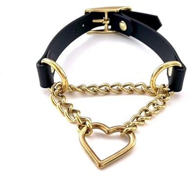 BDSM Halsband mit Kette, Pet play, martingale bdsm, Gothic Halsband, SM Choker Collar, Sklavenhalsband