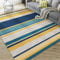 WBDYMX Teppich Esszimmer Teppich Für Die Küche Korridor Rechteckiger Teppich Schlafzimmer Niedrigfloriger Teppich Gelb-Blauer Teppich Komplettes Kinderzimmer 100X180Cm