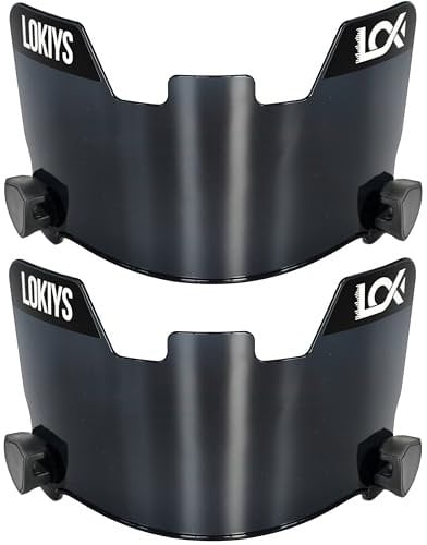 LOKIYS 2Pcs Football Visor - for Youth Football Helmets & Adult Football Helmets (Black+Black)