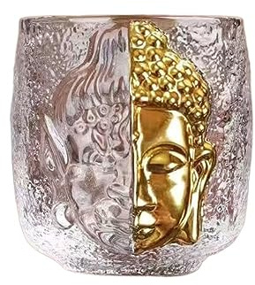 HAEUYA Kristall-Kaffeetasse, Gläser, Kaffee-/Teetassen, Kristallglas-Tasse, Teetasse, Meistertasse, Einzeltasse, Glas-Buddha-Kopf-Tasse
