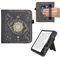 kwmobile Étui pour liseuse électronique Compatible avec Kobo Libra Colour - Étui Housse Protection Bleu foncé-Jaune-Noir