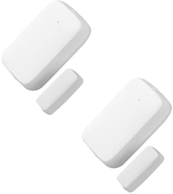 Angoily 2 Sets Magnetischer Tür- Und Fenstersensor Sicherheits-app-benachrichtigungen Weiß Einfach Zu Bedienen