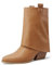 QUEEN HELENA Stivaletti Camperos a Gambale Largo Stivali Bassi a Punta Texani Donna X31-108 (Marrone, Sistema Taglie Calzature EU, Adulto, Donna, Numero, Media, 37)