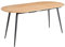 Ausziehbarer Esstisch hell braun oval MDF modern Beine Eisen schwarz Clavet