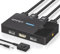 AILVLVNG HDMI KVM Switch 2 PC 1 Monitor 4K60Hz USB KVM Switches 2 Port for 2 PC Sharing Single Monitor and Keyboard Mouse with Wired Extend Controller and 2 USB Cables, Plug and Play