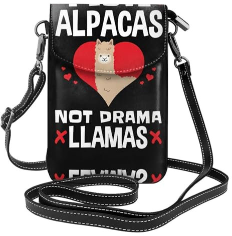 CKGODGF I Love Alpacas Print Stilvolle Leder-Umhängetasche, perfekt für Reisen und den täglichen Gebrauch, kompakt und funktional