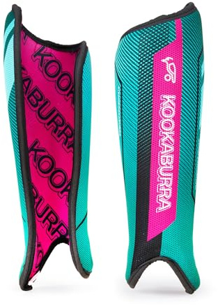 Kookaburra Convert - Parastinchi Marine/Pink Medium | Guscio in PVC, fodera in schiuma e design sublimato. Protezione leggera per giocatori di hockey junior e club.