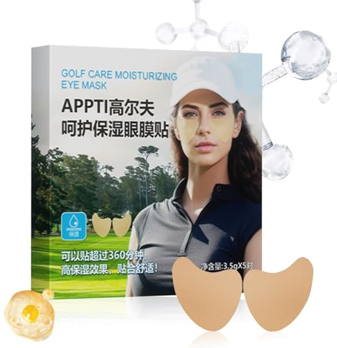 GTFYUDGH Unter Augen Pflaster Golf - Golf Hydrogel Sonnenschutz Gesichtspatch zur Augenfeuchtigkeit,Sonnencreme Für Frauen Männer Reise Freizeit Outdoor Sportaktivitäten Wandern Radfahren | Frauen